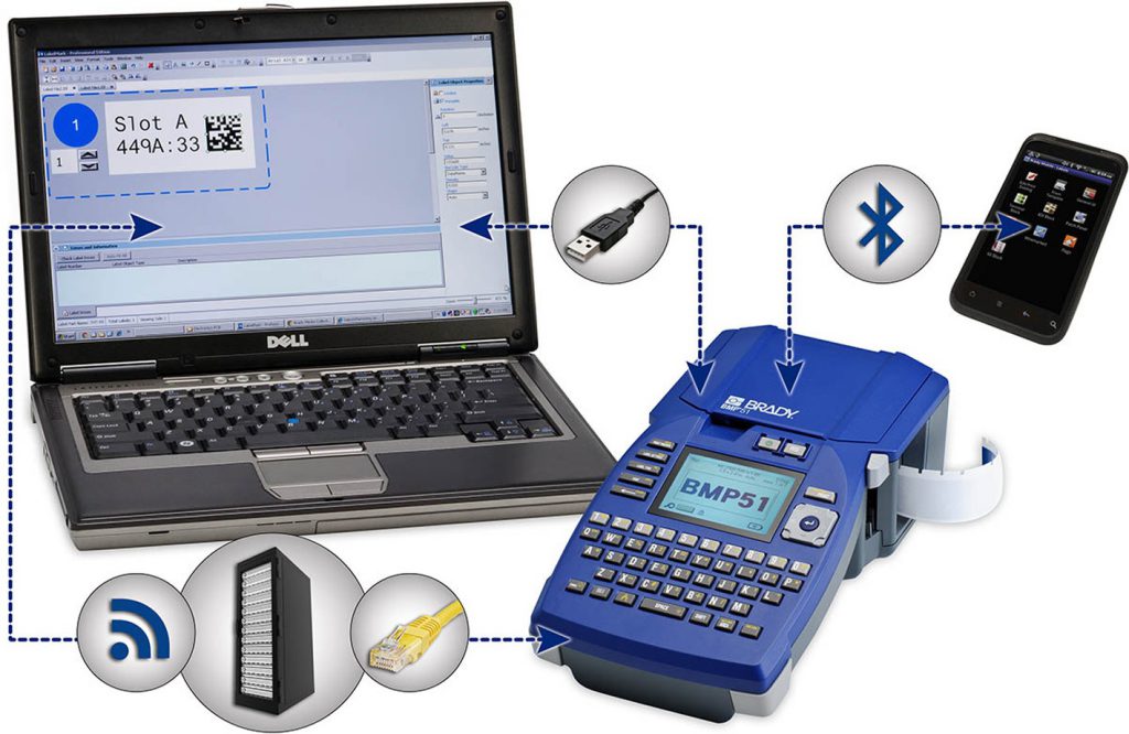 Etiquetadora para imprimir de forma inalámbrica desde un ordenador o